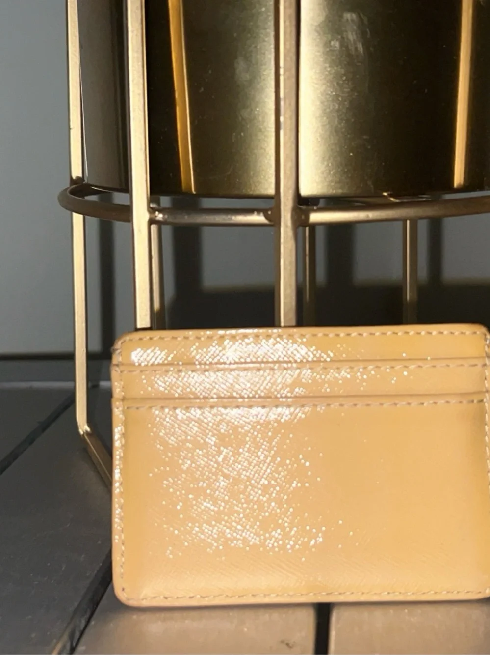 Tory Burch Robinson Tan Leather Card Case